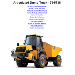 JCB instrukcje napraw + schematy + DTR: JCB 714 - JCB 718 - instrukcja naprawy - wheeled loading shovel